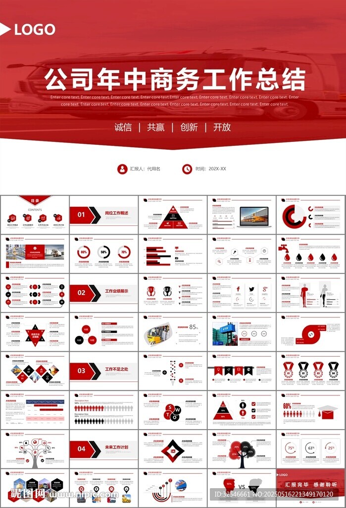物流运输快递行业总结计划PPT