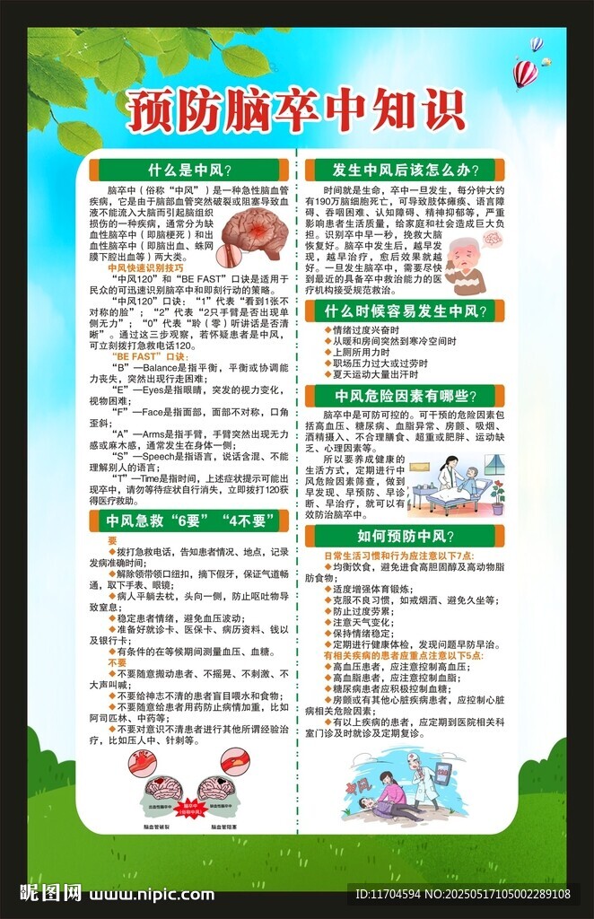 世界预防中风日海报