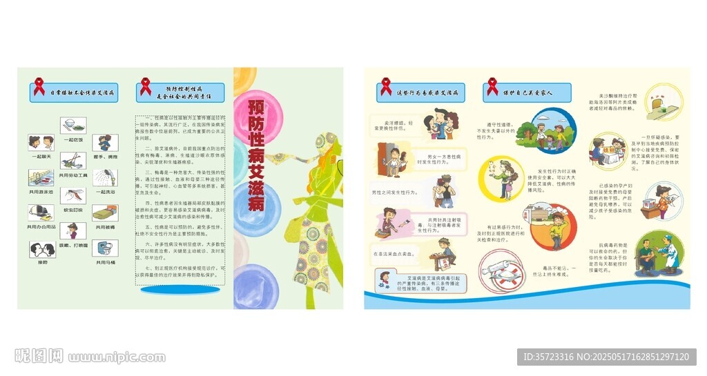 预防性病艾滋病折页