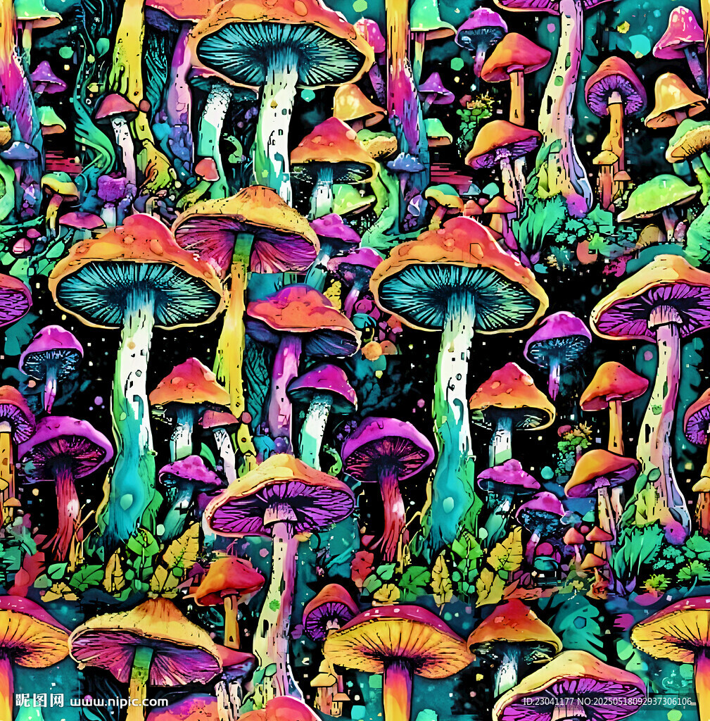 梦幻多彩蘑菇群