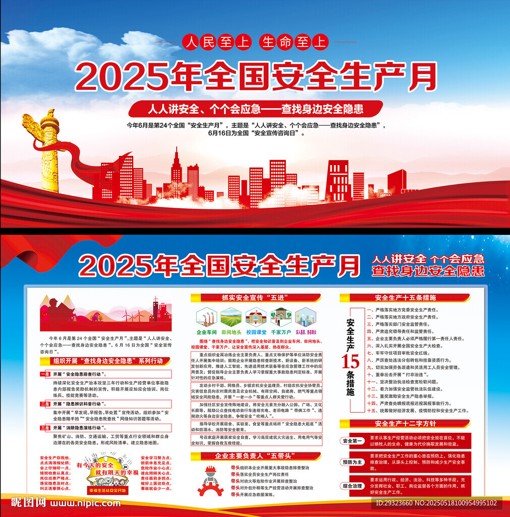 2025年安全生产月展板