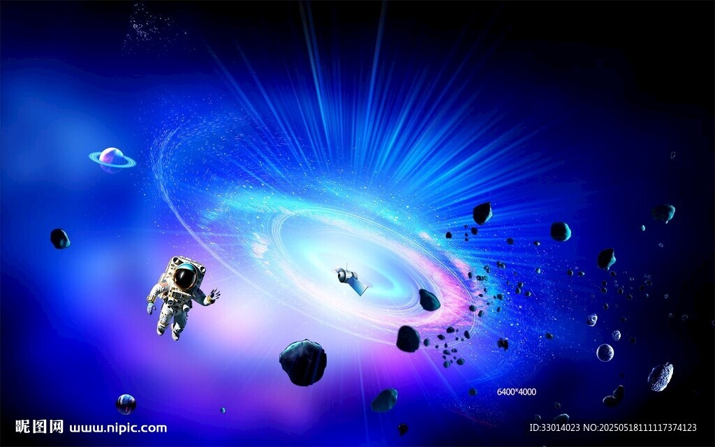 宇宙中的宇航员与星球