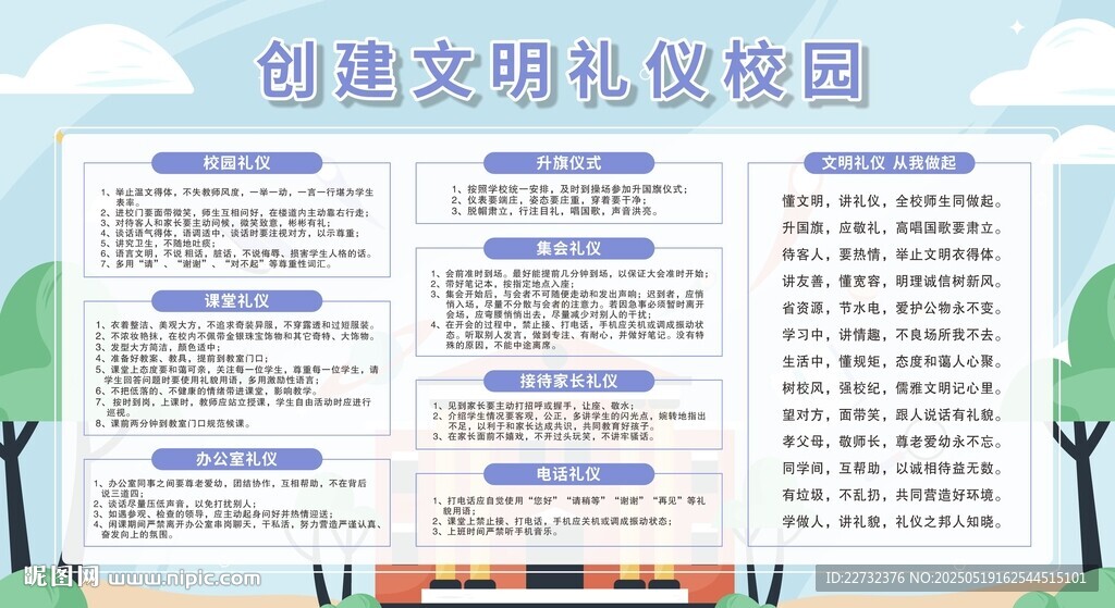 创建文明校园宣传栏