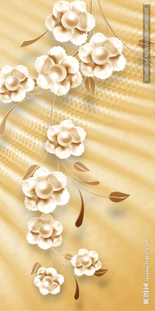 金色奢华花朵花纹