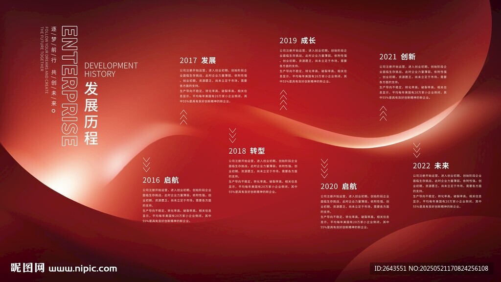 简约大气企业公司发展历程大事记