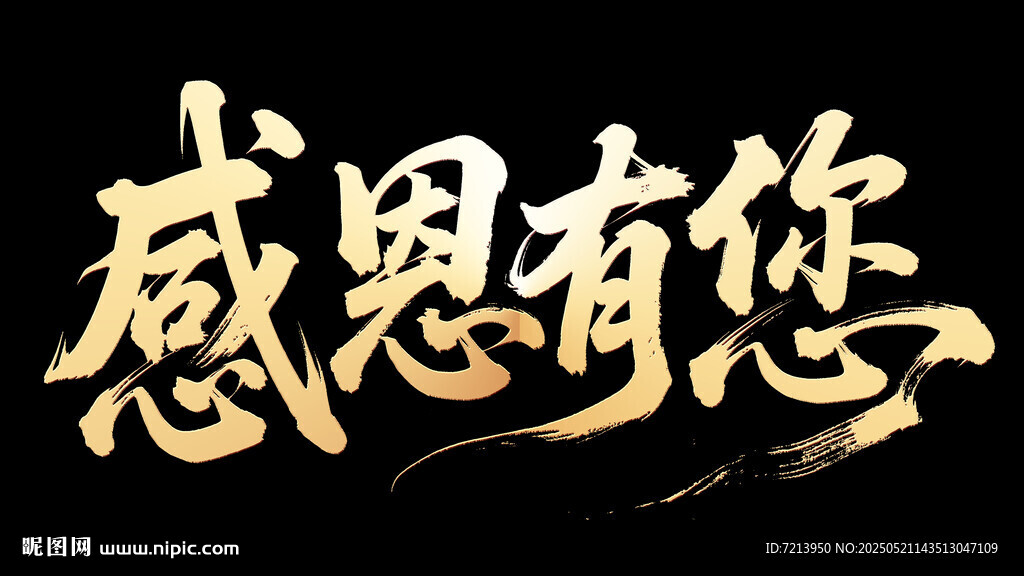 感恩有您书法艺术字