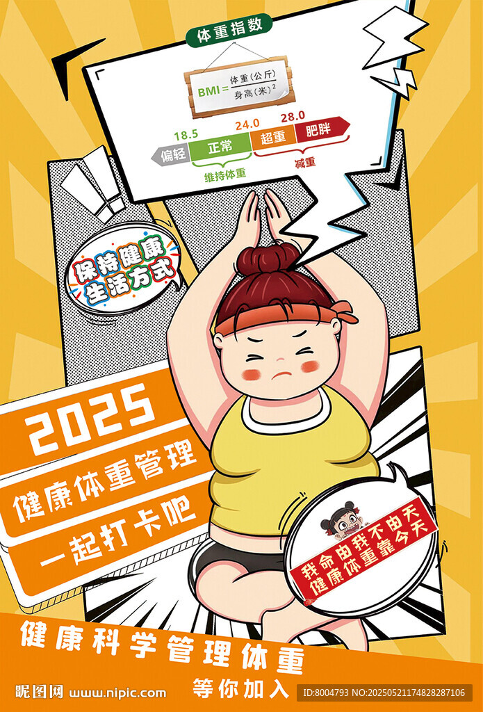 体重指数保持健康生活方式