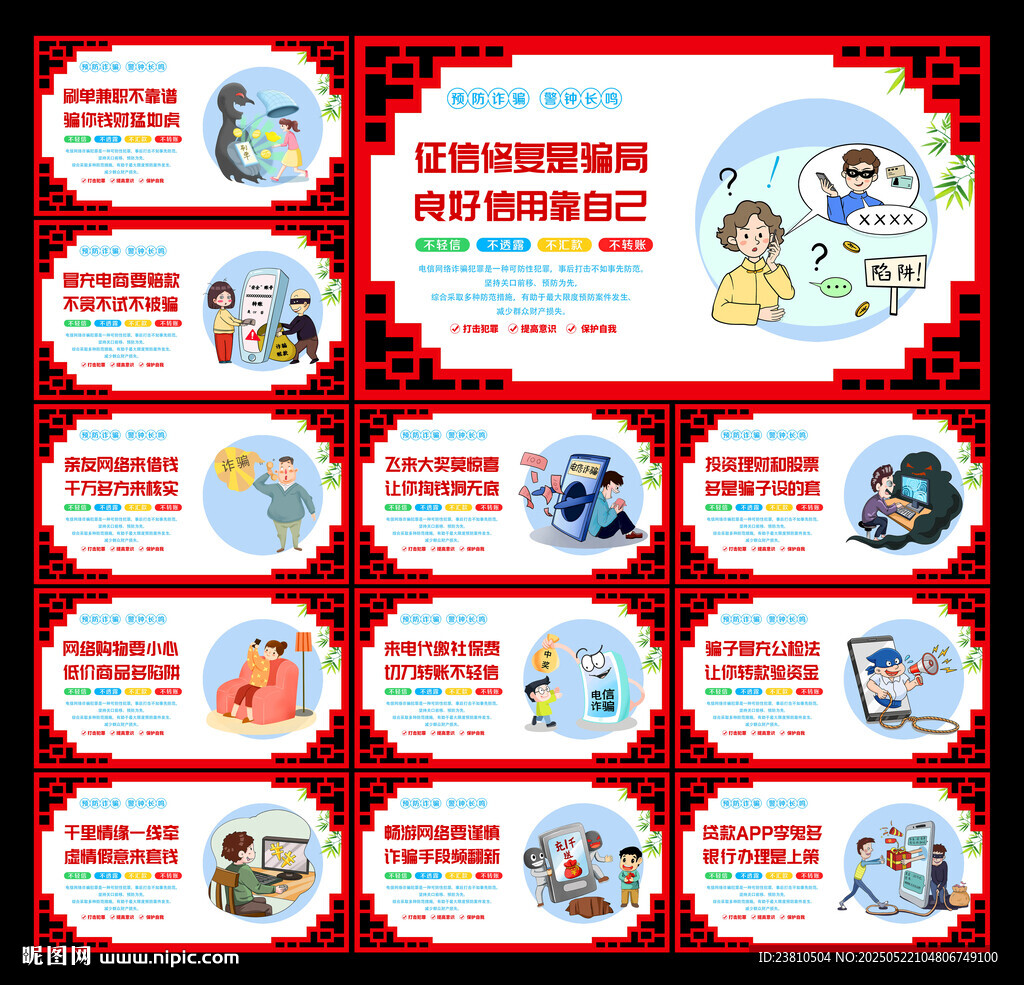 反诈展板