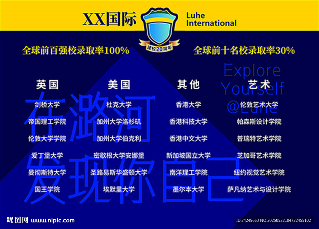 国际学园录取率展板