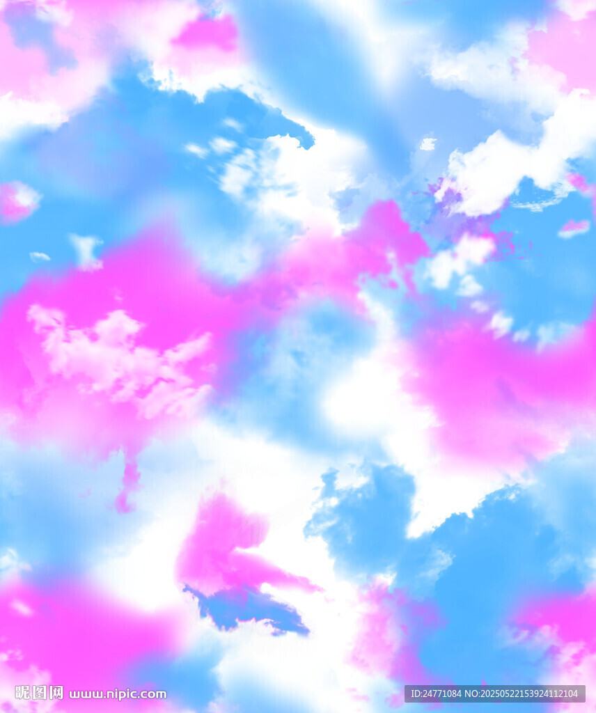 梦幻粉蓝渐变云彩背景