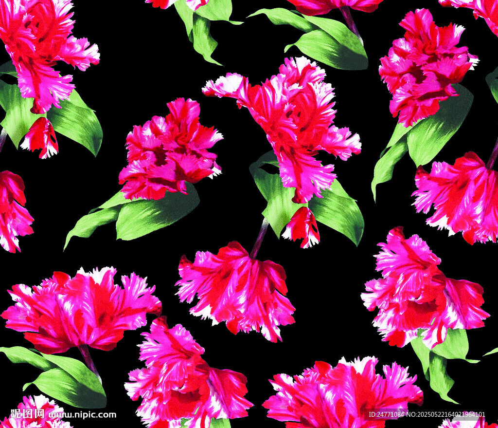 粉色花卉图案背景设计