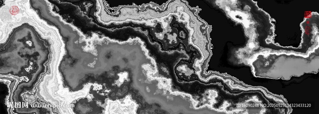 手绘水墨画