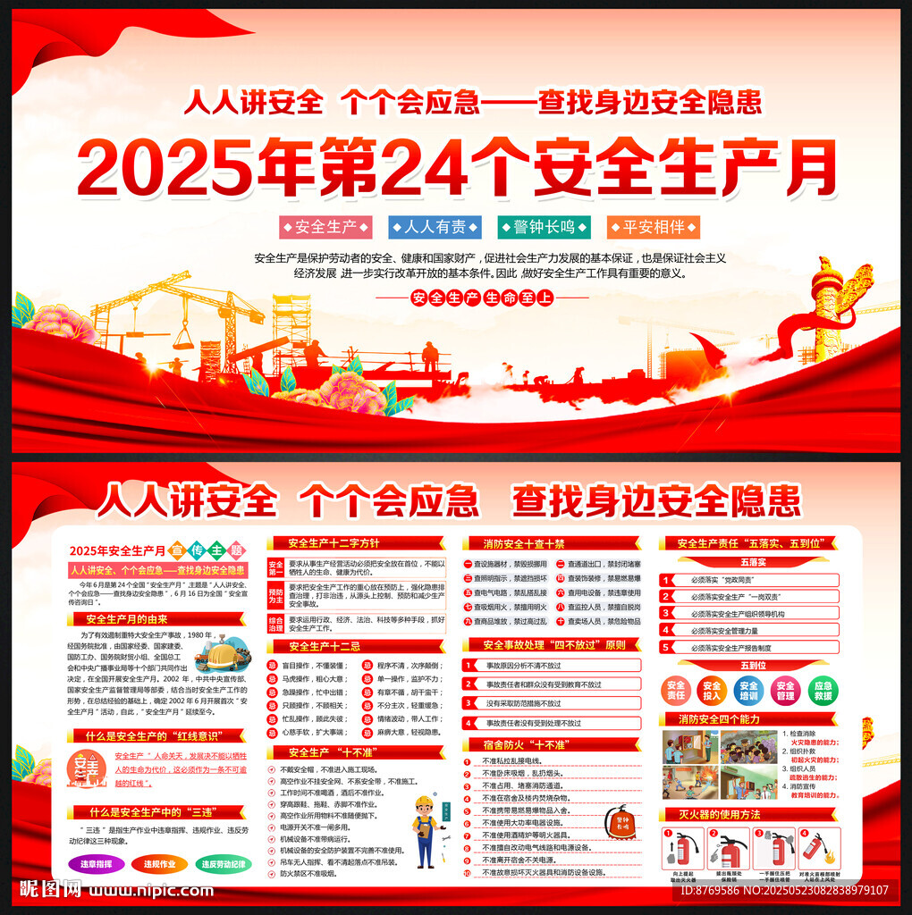 2025年安全生产月展板