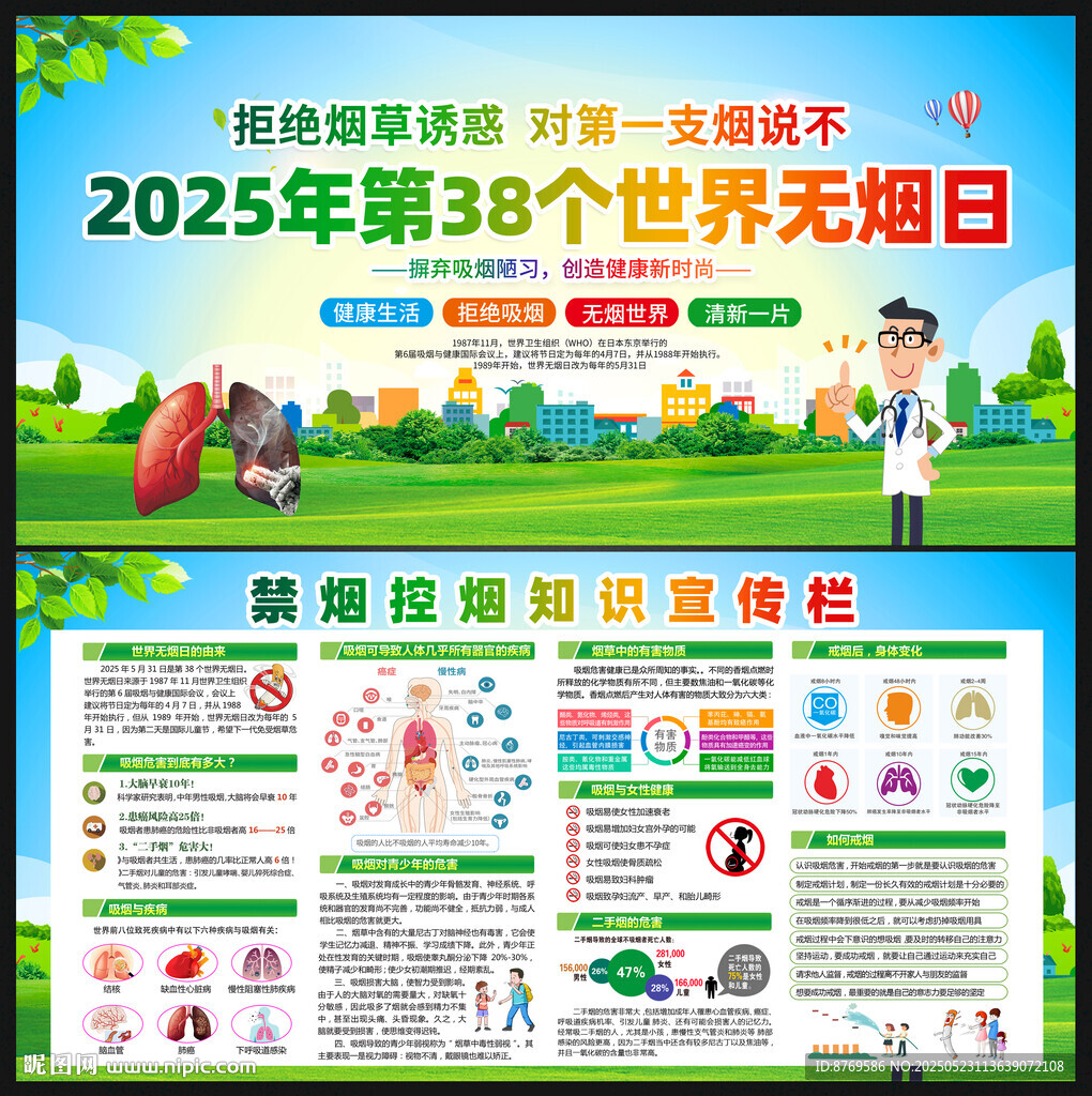 2025年世界无烟日展板