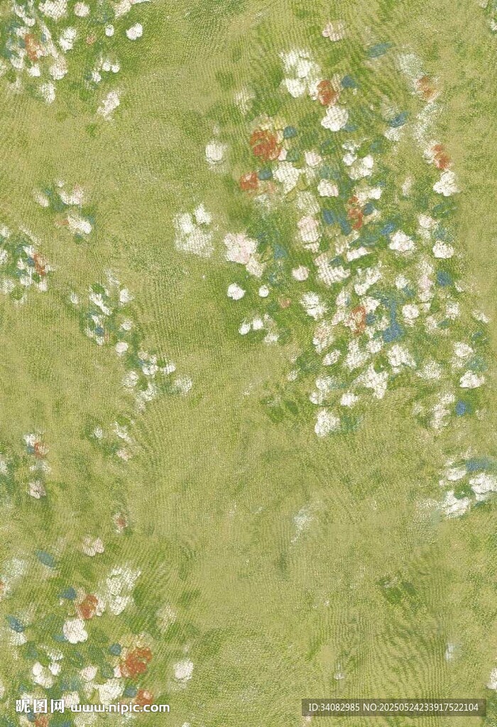 春日草地繁花景象