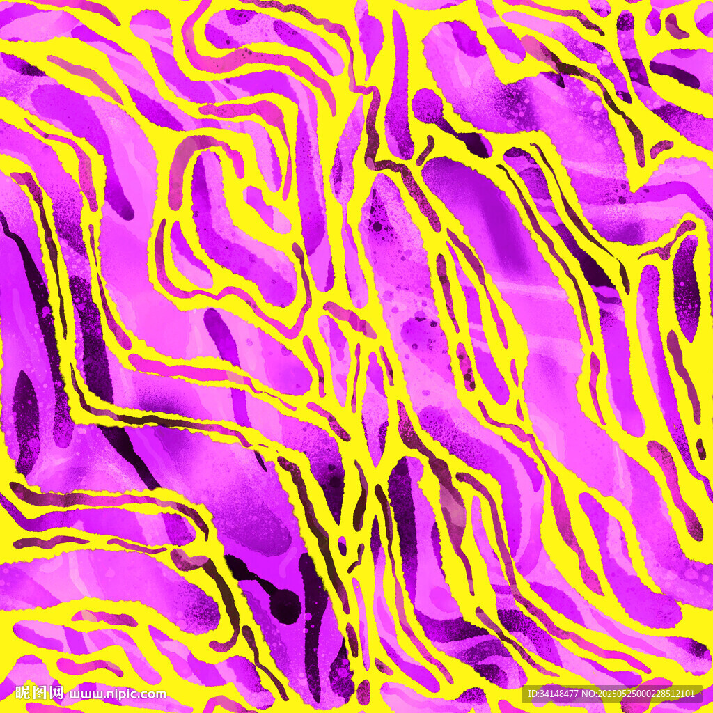 梦幻紫黄抽象纹理图案