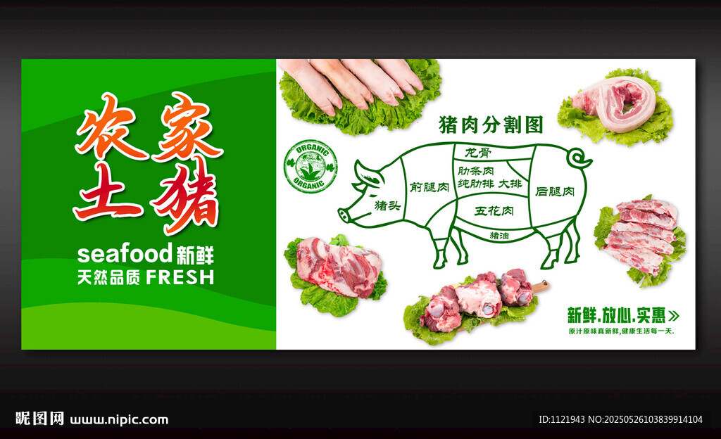 猪肉背景墙