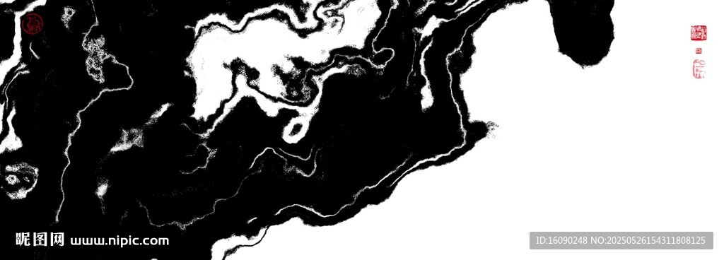 中式水墨屏风