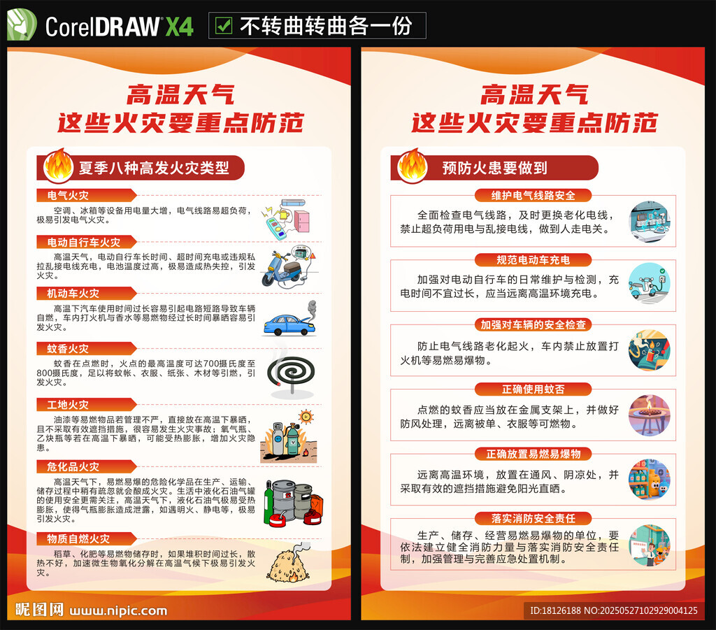 夏季消防防火安全海报