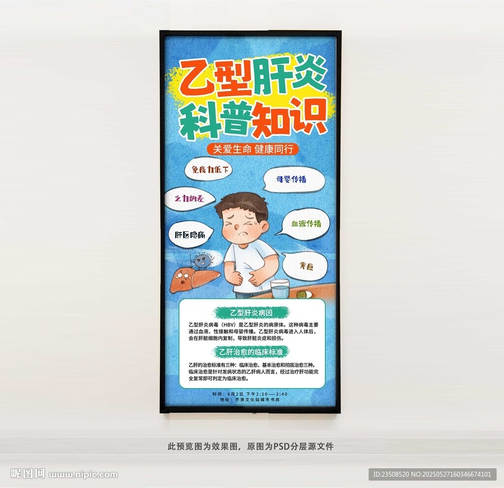 乙型肝炎科普知识海报