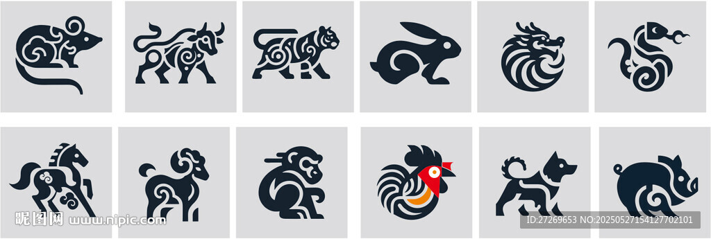 十二生肖图案设计集合