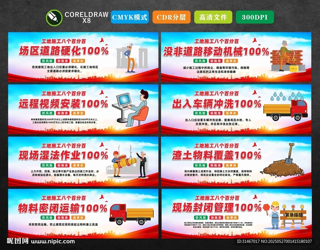 工地施工八个百分百