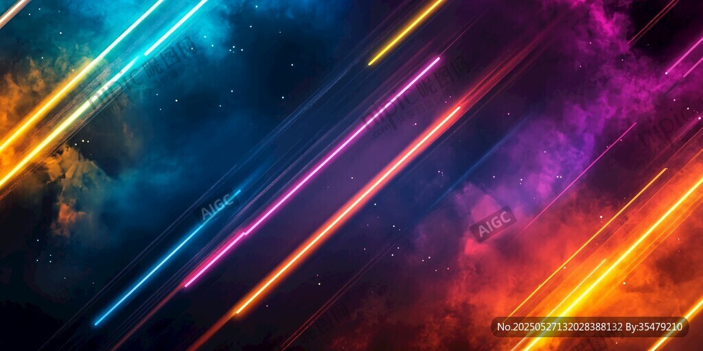 炫彩流光星空背景图