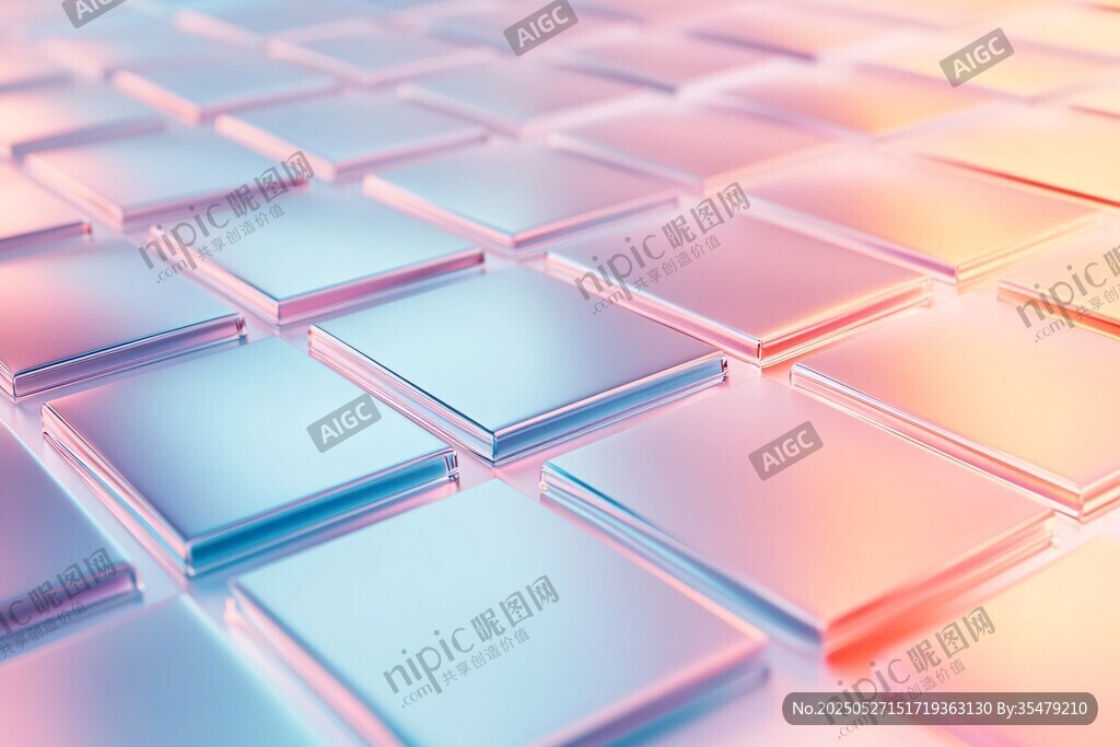 炫彩渐变方形模块排列