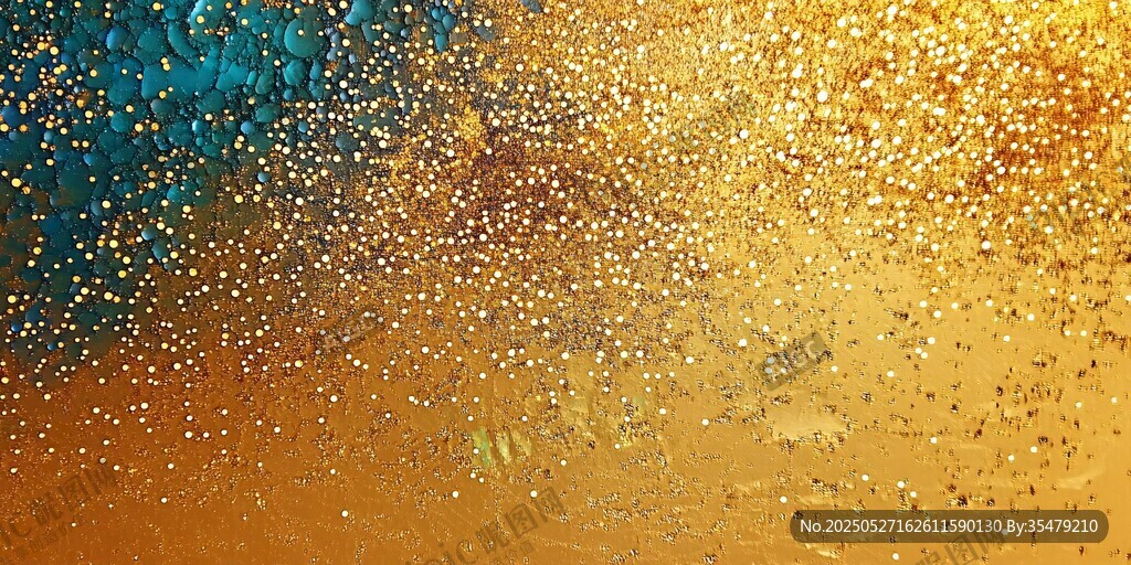 金蓝闪烁梦幻粒子背景