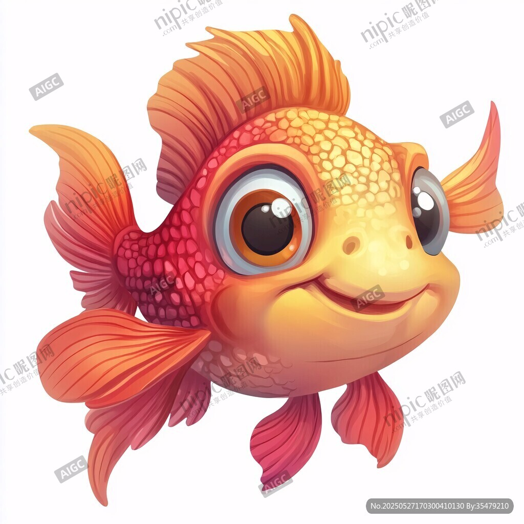 可爱金鱼卡通形象