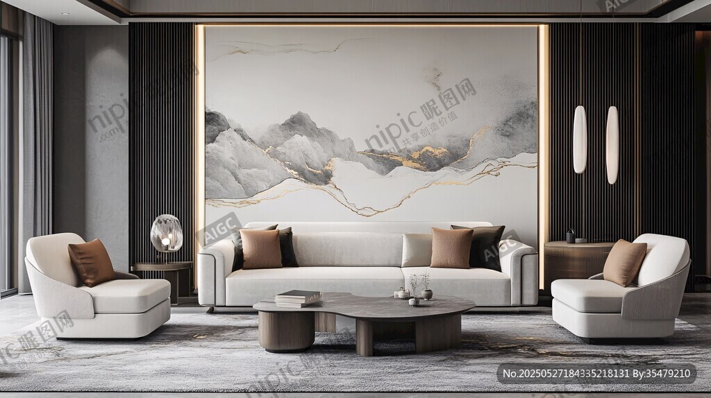 现代中式风客厅优雅景致
