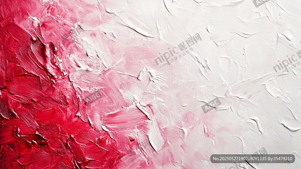 红白色调抽象油画纹理