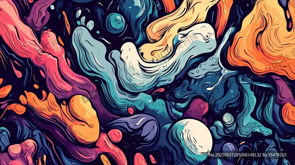 梦幻流体艺术抽象图案