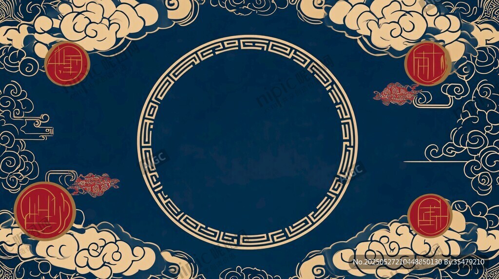 中式古典边框背景图