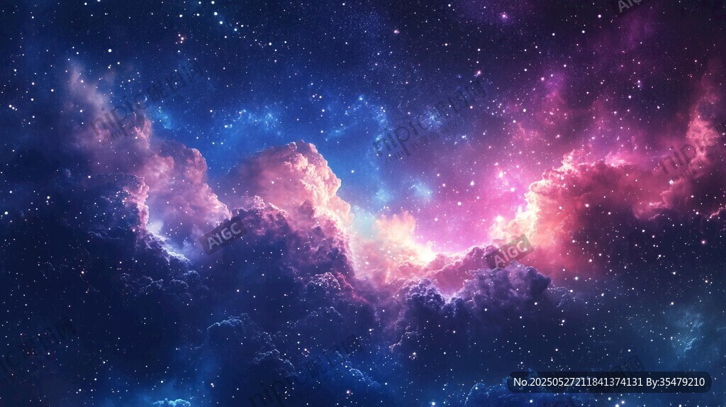 梦幻绚烂的宇宙星云景象