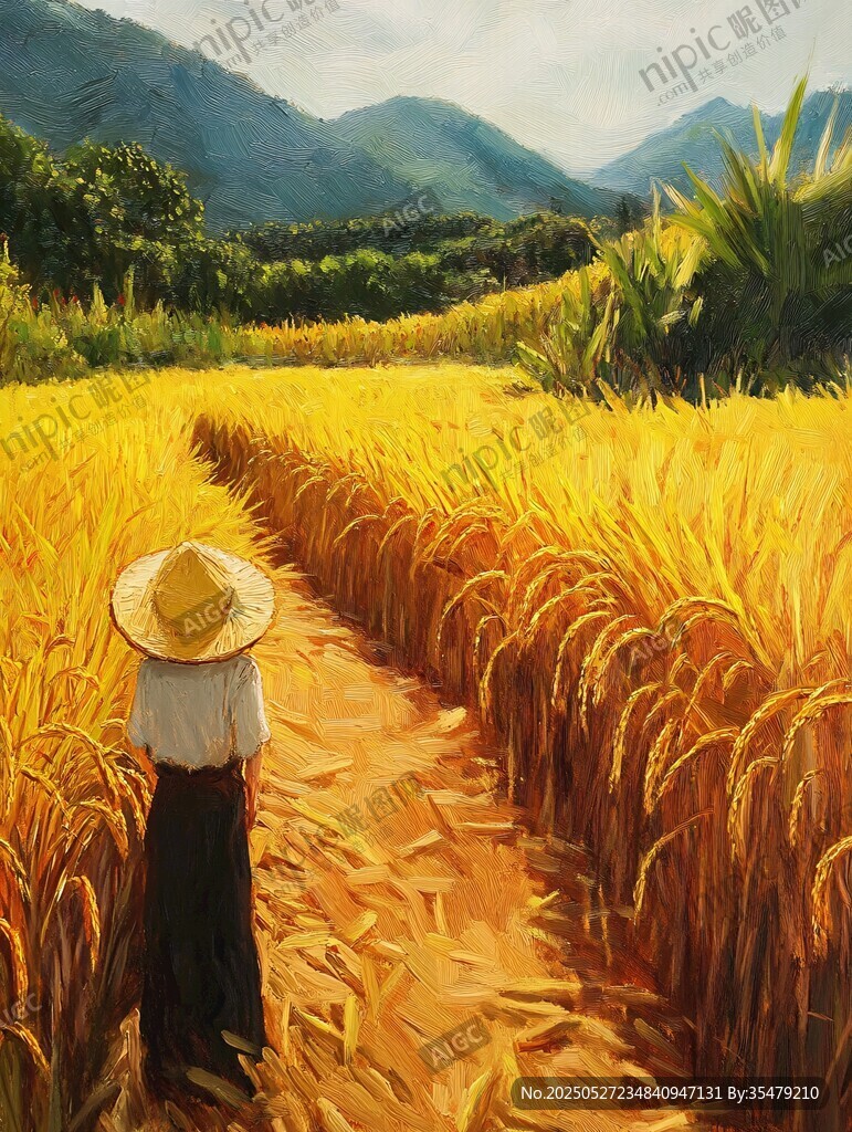 田间背影 独赏丰收盛景