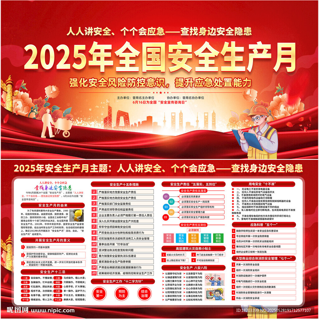 2025年安全生产月宣传栏