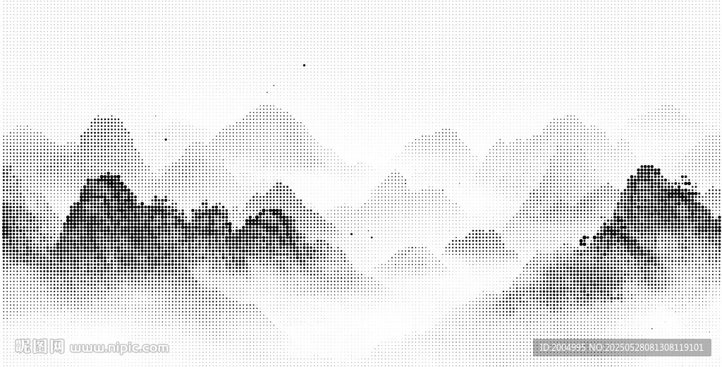 激光镂空山水点状图