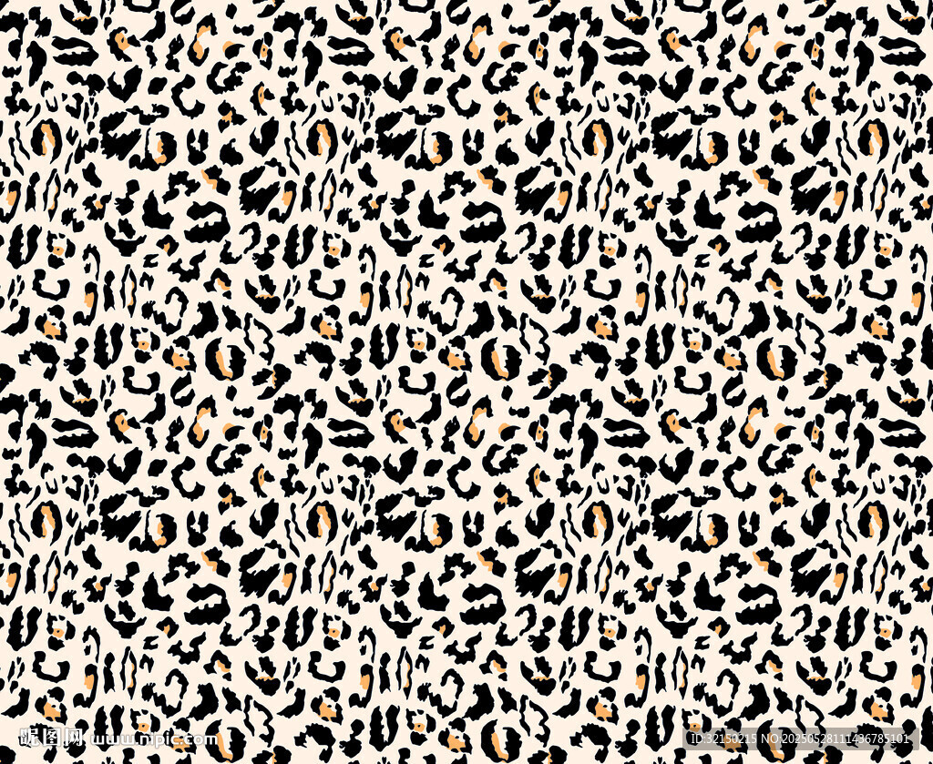 黑白豹纹图案纹理背景