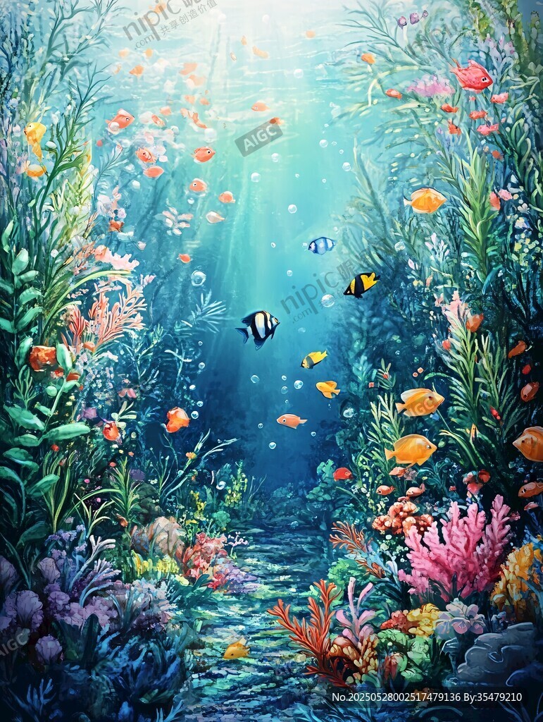 梦幻海底世界的缤纷景象