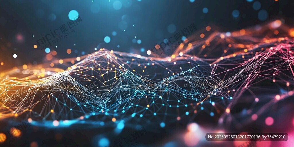 梦幻科技线条光影背景图