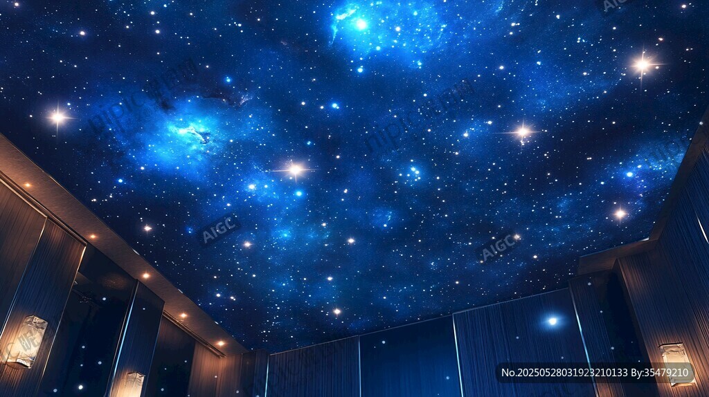 梦幻星空主题室内天花板