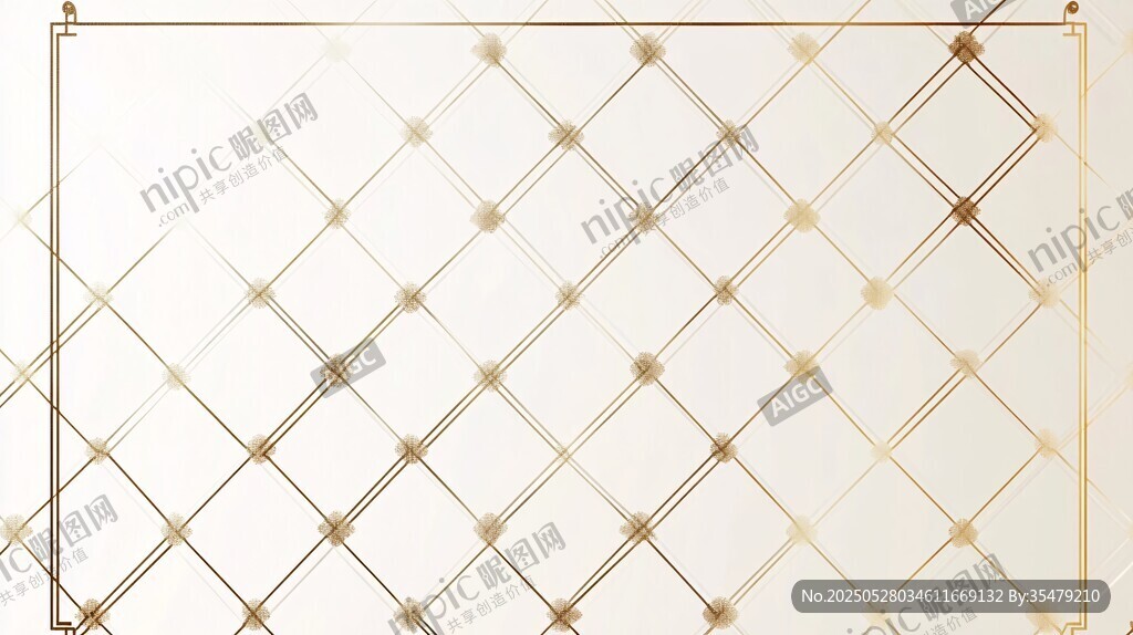 金色菱格装饰背景图