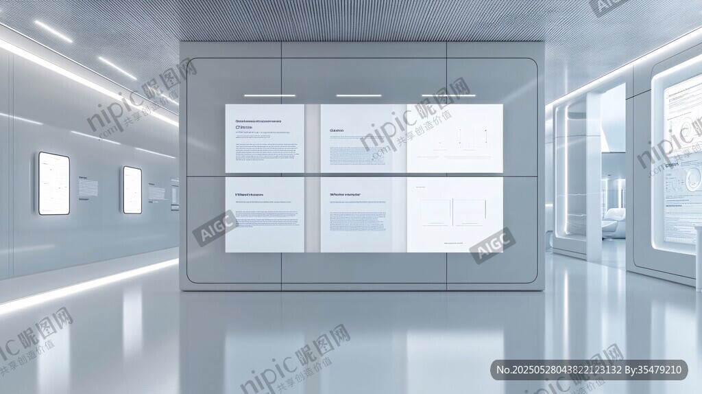 未来感数字信息展示空间