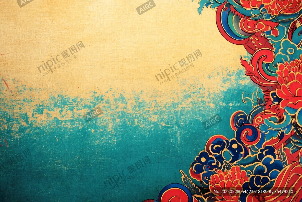 中式复古风传统花纹背景图