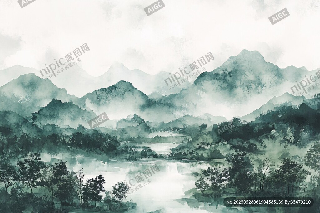 水墨山水间的诗意风光