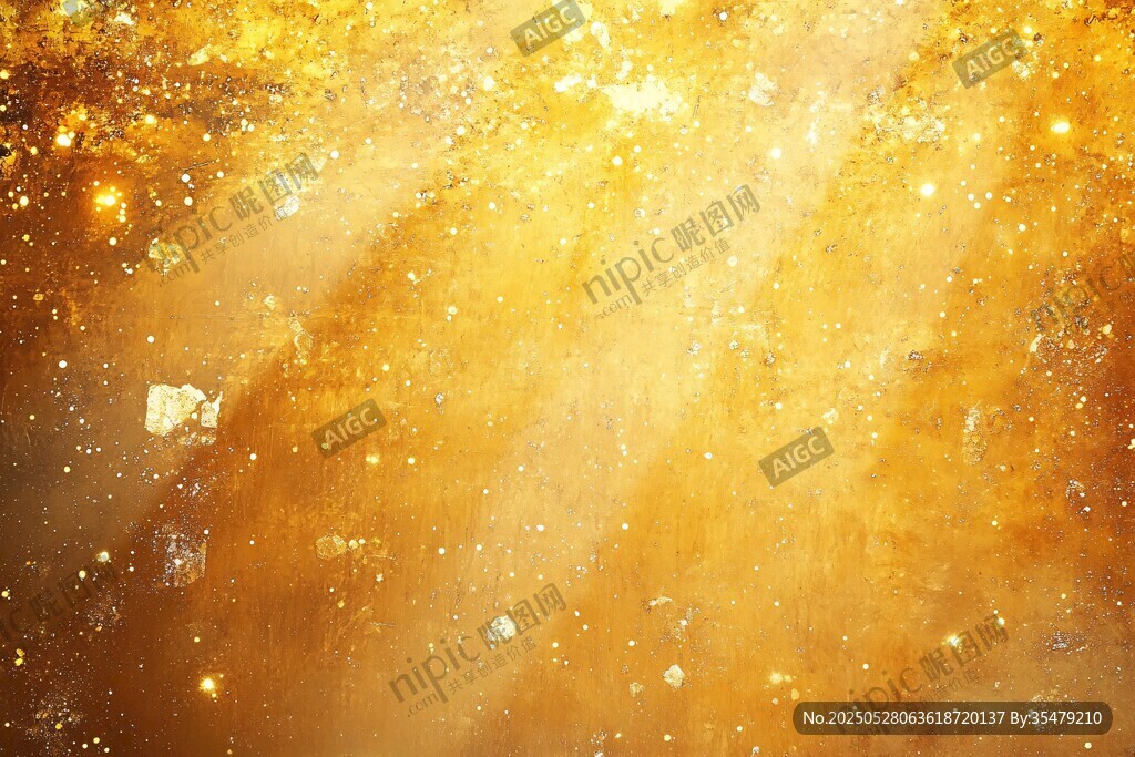 金色闪耀光芒梦幻背景图