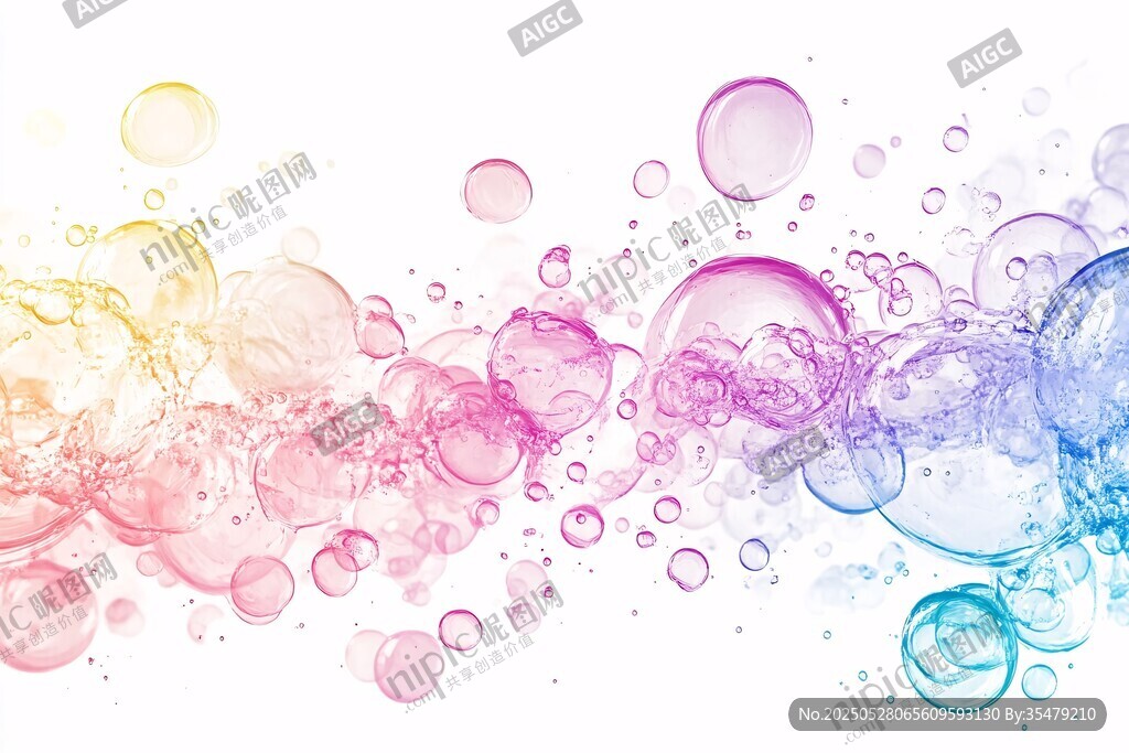 梦幻彩色泡泡背景图