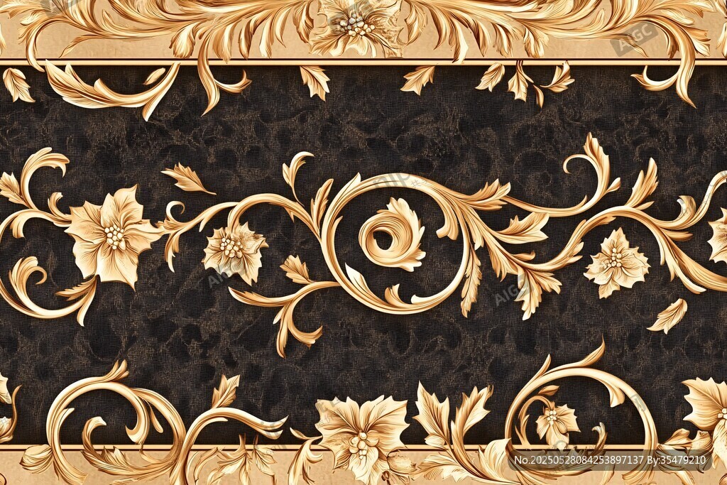 金色奢华花纹装饰图案