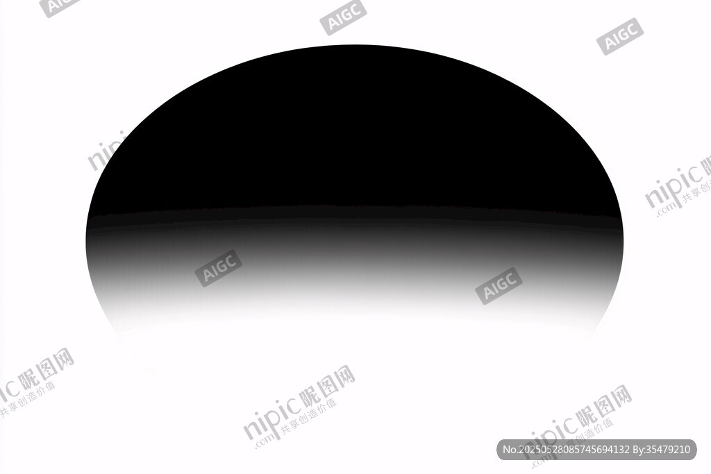 半圆黑白渐变图形